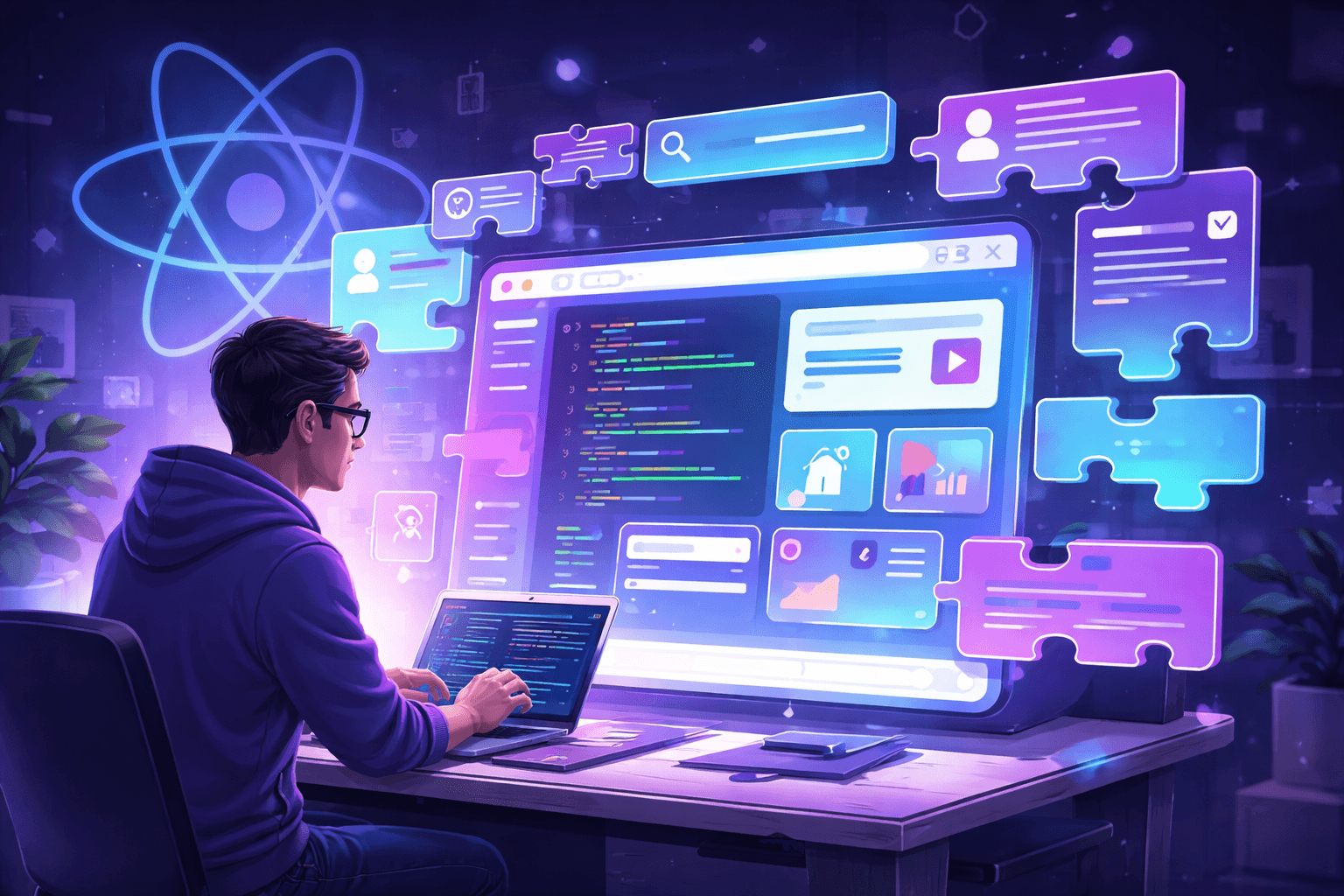 React JS Development illustration